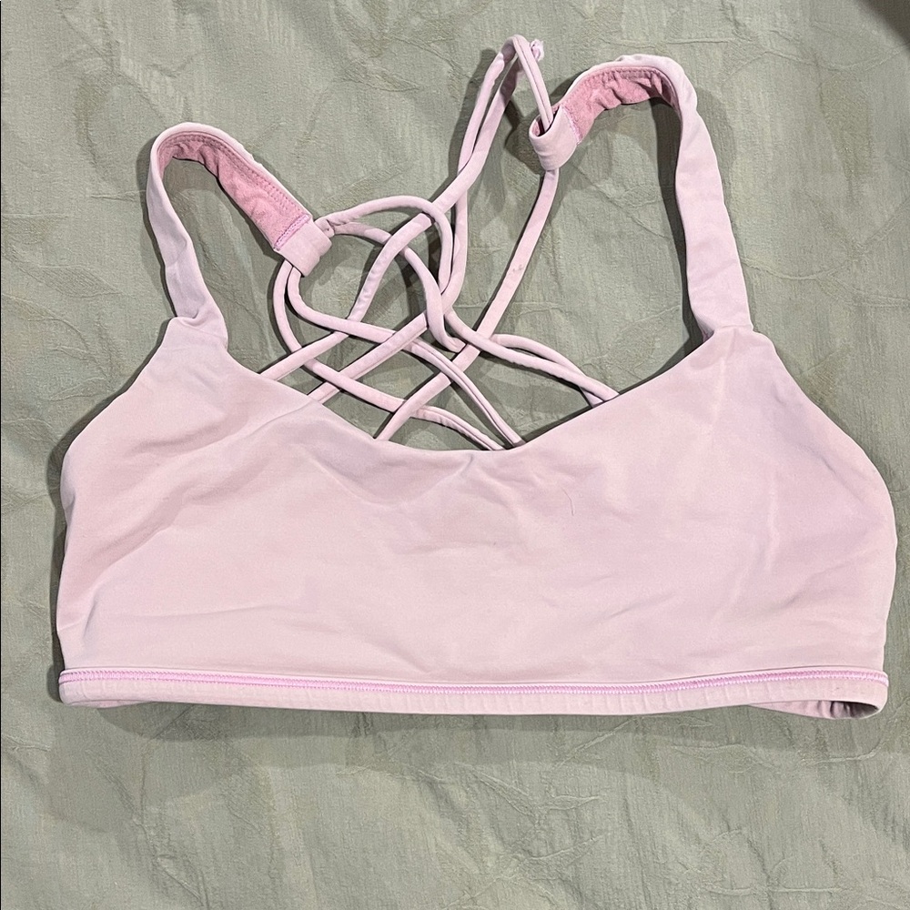 Lululemon Athletica Light Pink Strappy Sports Bra